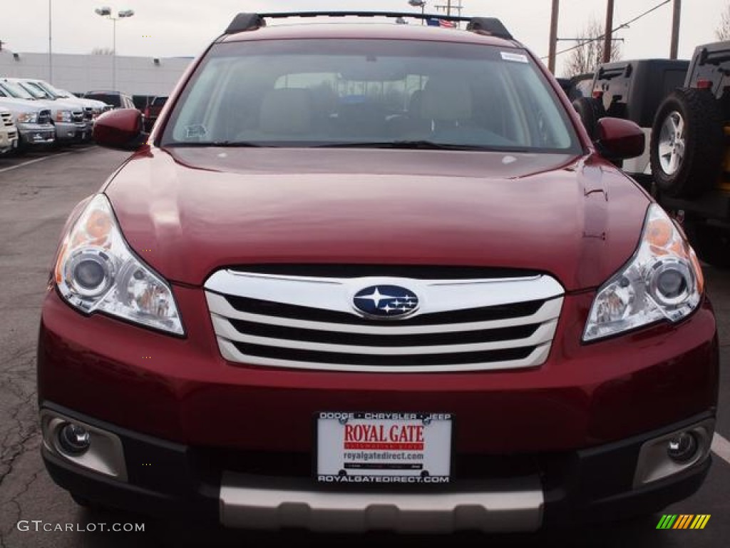 2011 Outback 3.6R Limited Wagon - Ruby Red Pearl / Warm Ivory photo #8