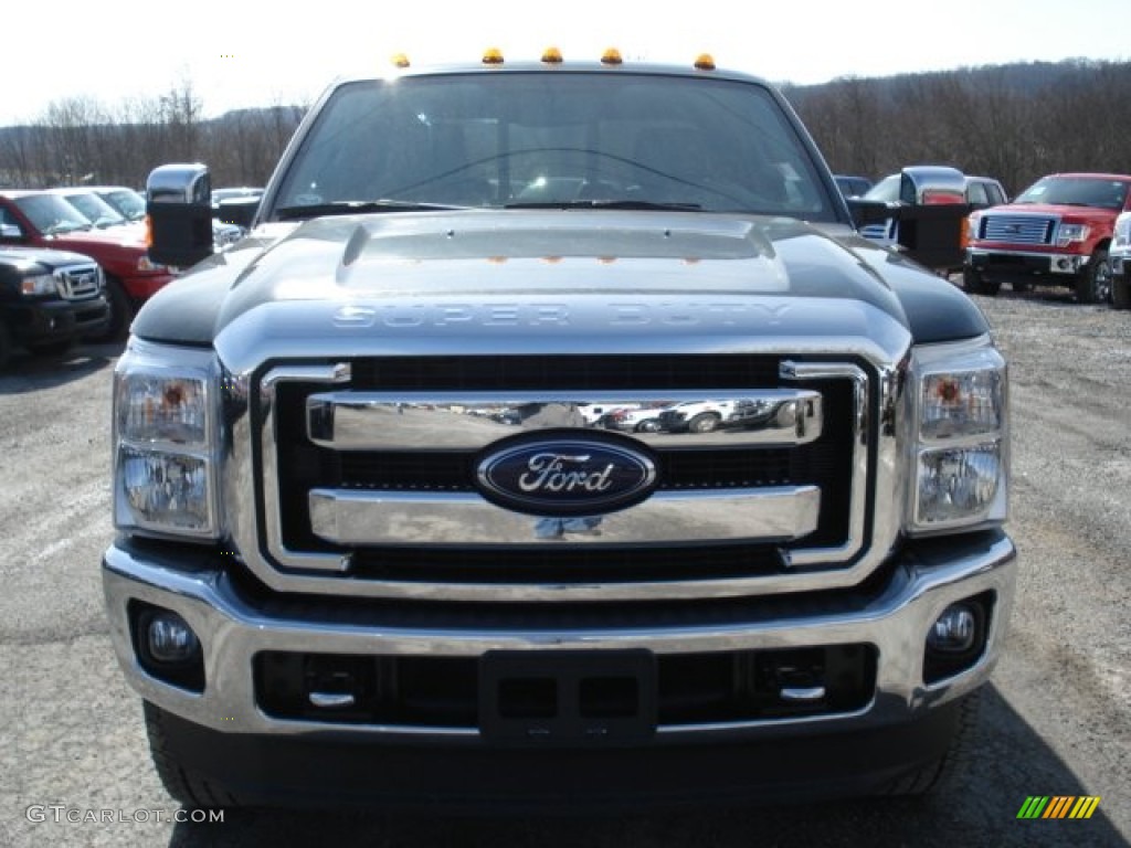 2012 F250 Super Duty XLT SuperCab 4x4 - Green Gem Metallic / Steel photo #3