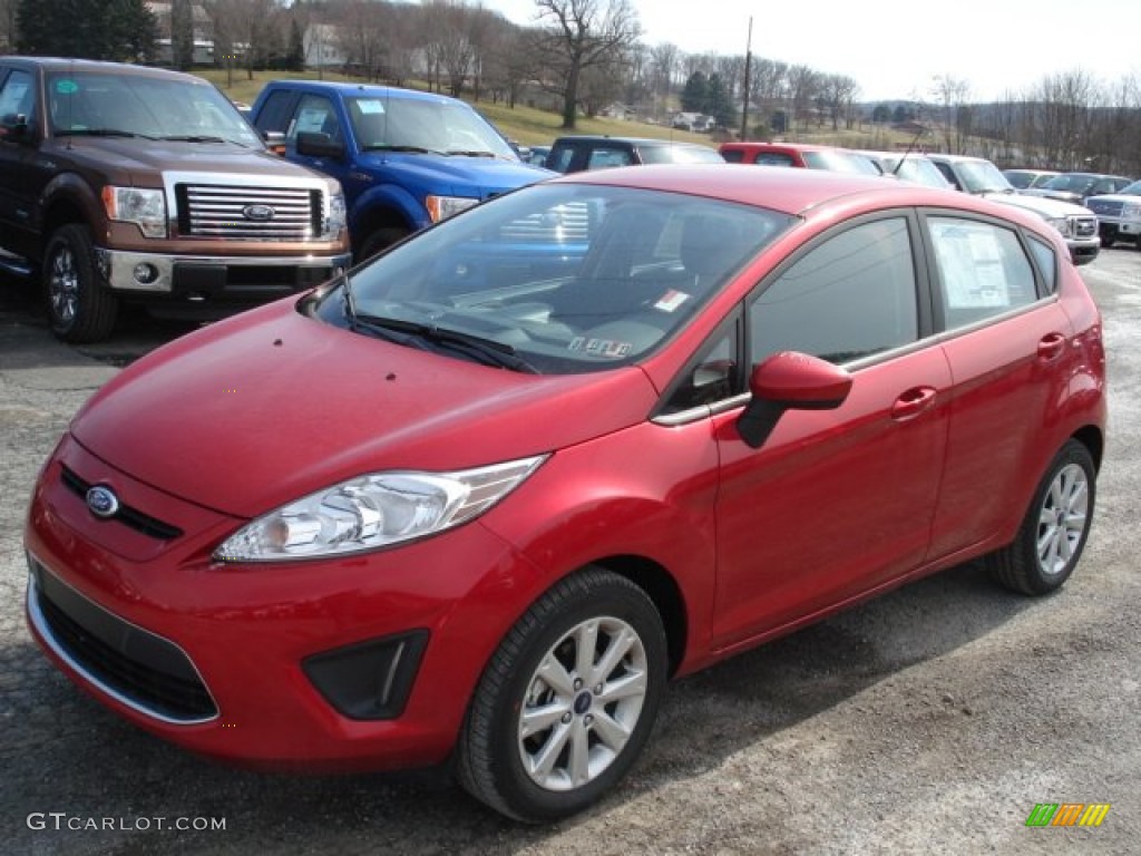 Red Candy Metallic 2012 Ford Fiesta SE Hatchback Exterior Photo #61998126