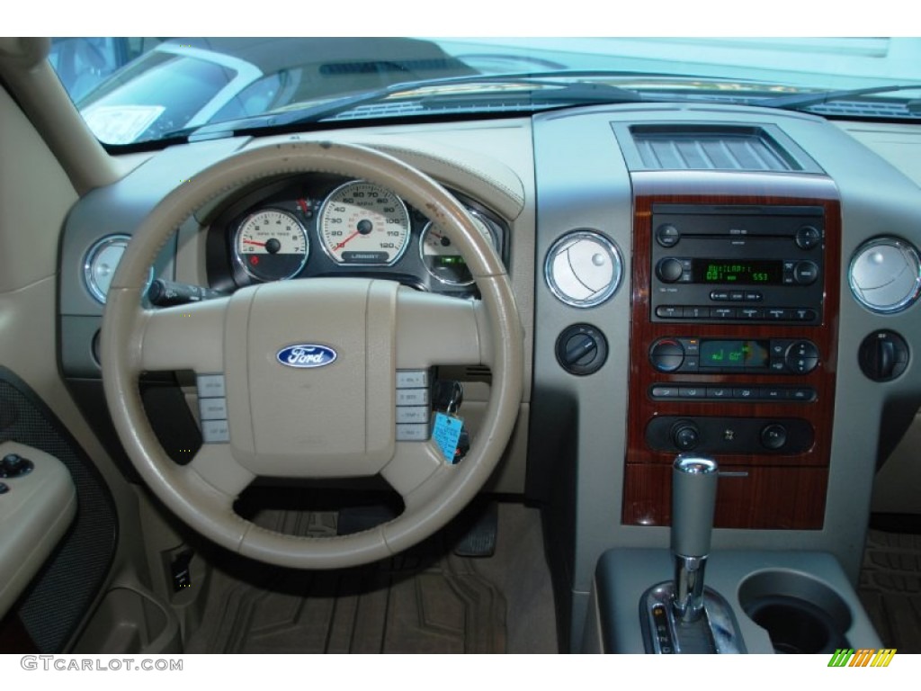 2006 F150 Lariat SuperCrew 4x4 - Dark Stone Metallic / Tan photo #7