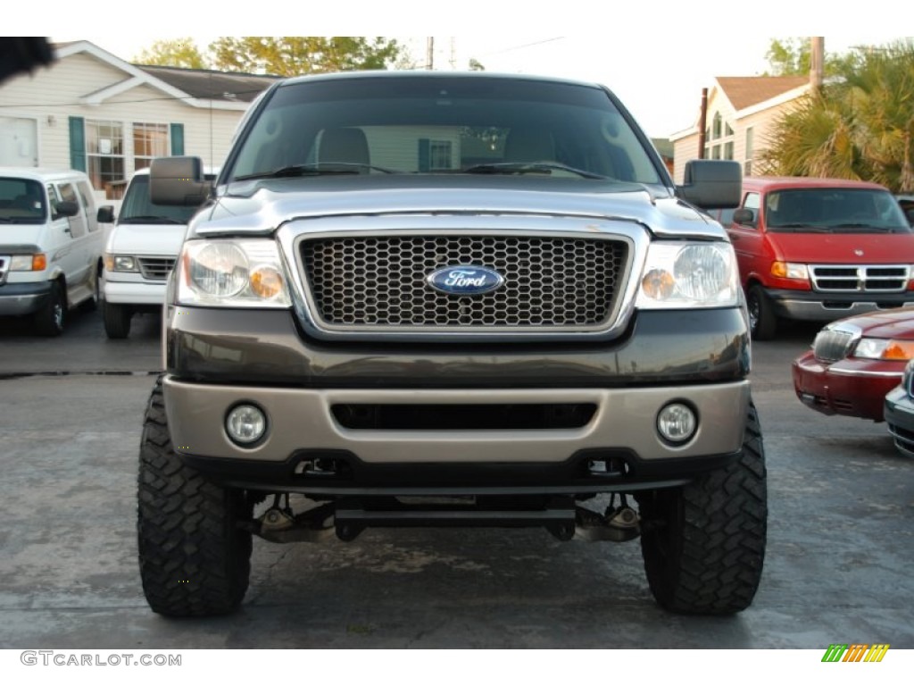 2006 F150 Lariat SuperCrew 4x4 - Dark Stone Metallic / Tan photo #9