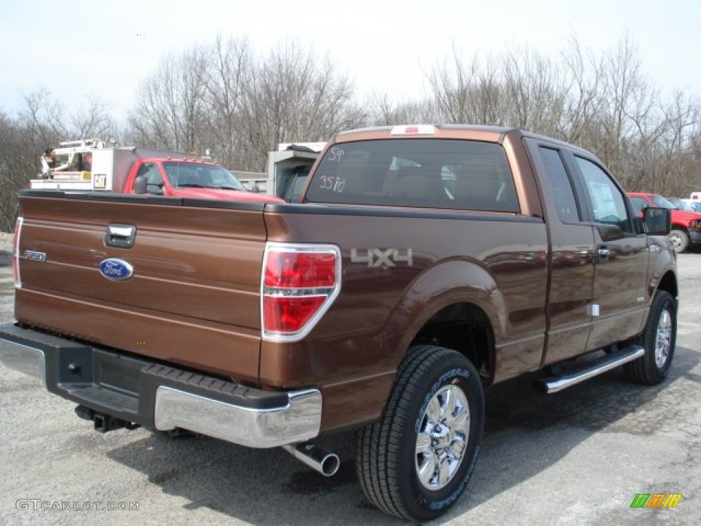 2012 F150 XLT SuperCab 4x4 - Golden Bronze Metallic / Pale Adobe photo #8