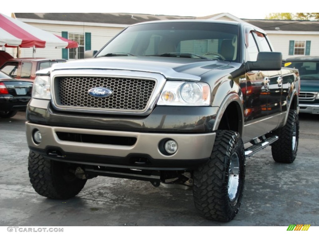 2006 F150 Lariat SuperCrew 4x4 - Dark Stone Metallic / Tan photo #49