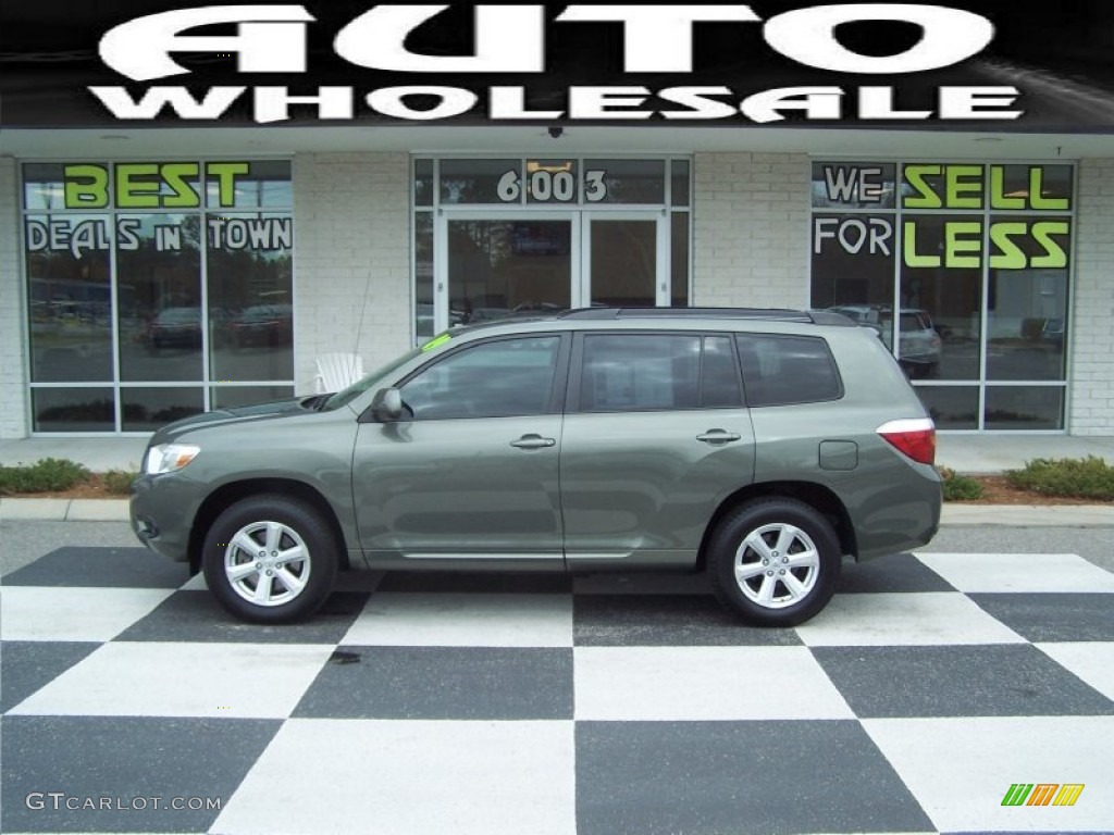 2009 Highlander V6 - Cypress Green Pearl / Ash photo #1
