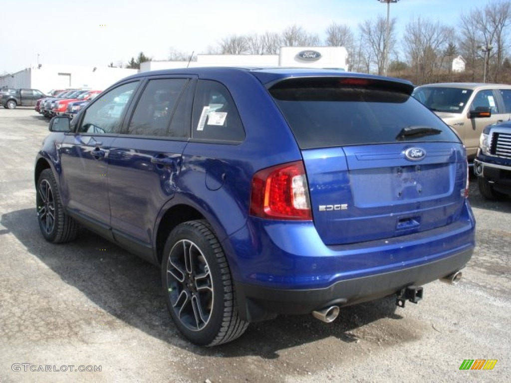 2013 Edge SEL AWD - Deep Impact Blue Metallic / SEL Appearance Charcoal Black/Gray Alcantara photo #6