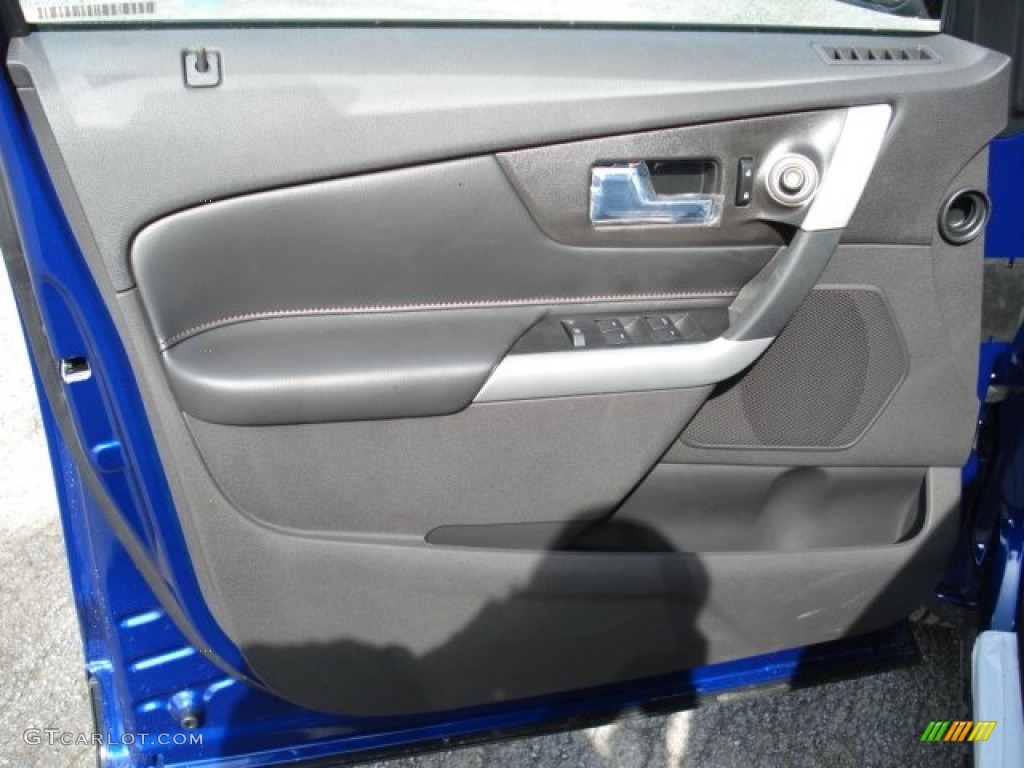2013 Ford Edge SEL AWD SEL Appearance Charcoal Black/Gray Alcantara Door Panel Photo #62000952