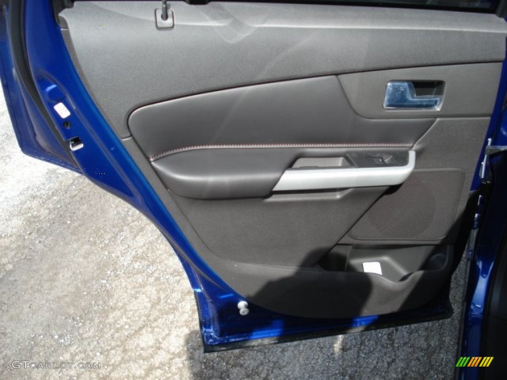 2013 Edge SEL AWD - Deep Impact Blue Metallic / SEL Appearance Charcoal Black/Gray Alcantara photo #14