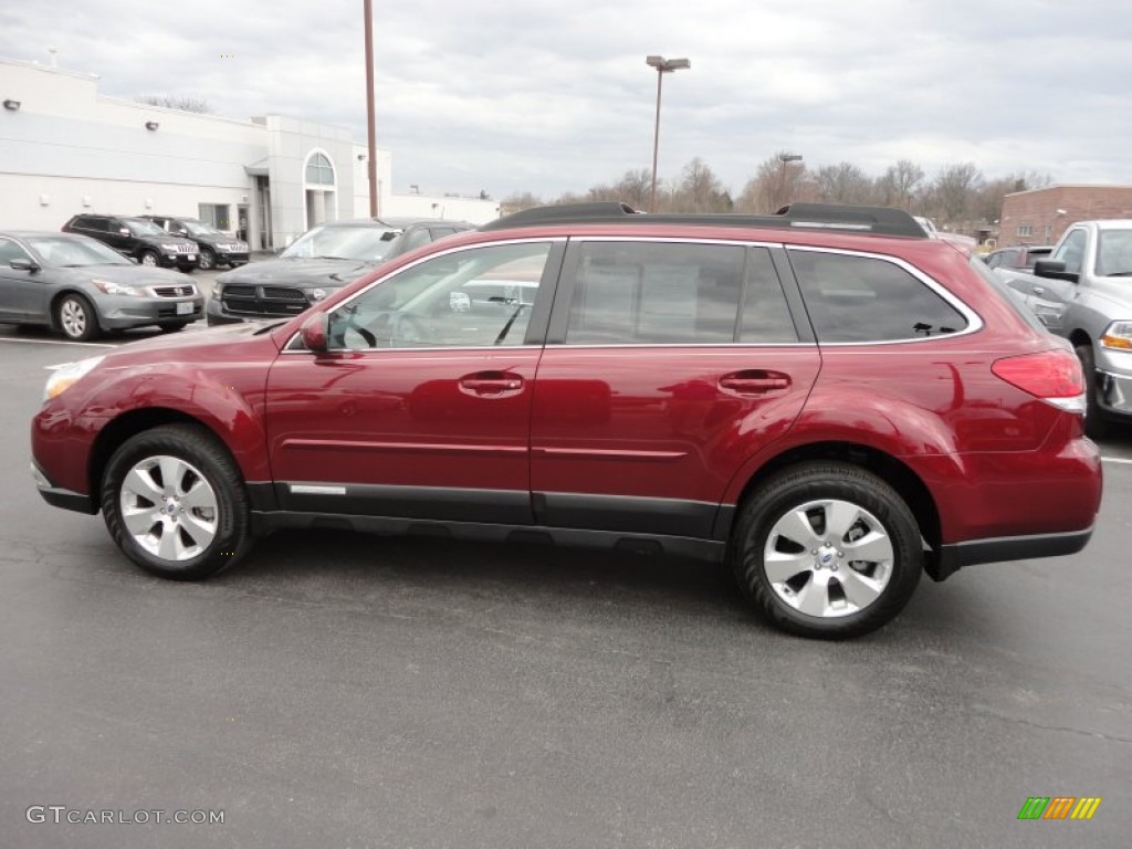 2011 Outback 3.6R Limited Wagon - Ruby Red Pearl / Warm Ivory photo #2