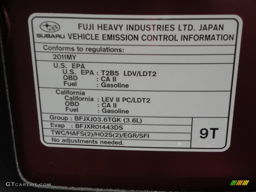 2011 Outback 3.6R Limited Wagon - Ruby Red Pearl / Warm Ivory photo #20