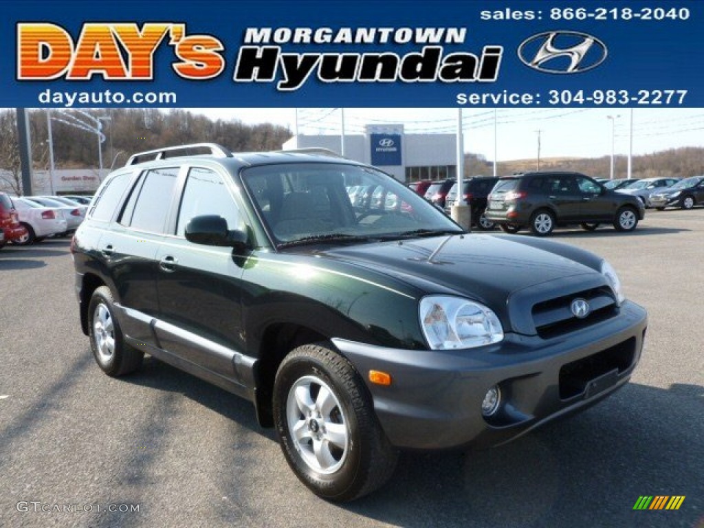 2006 Santa Fe GLS 4WD - Dark Emerald Green / Beige photo #1