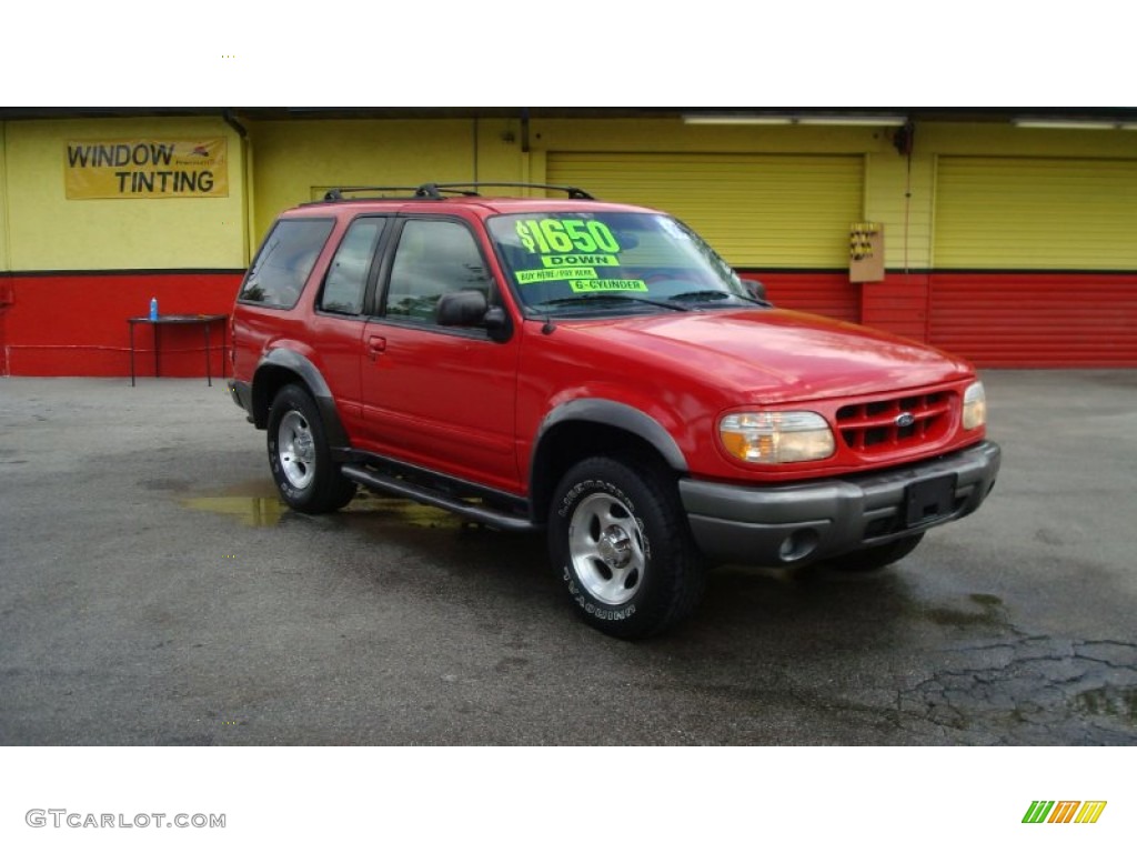 1999 Explorer Sport 4x4 - Bright Red Clearcoat / Medium Graphite Grey photo #2