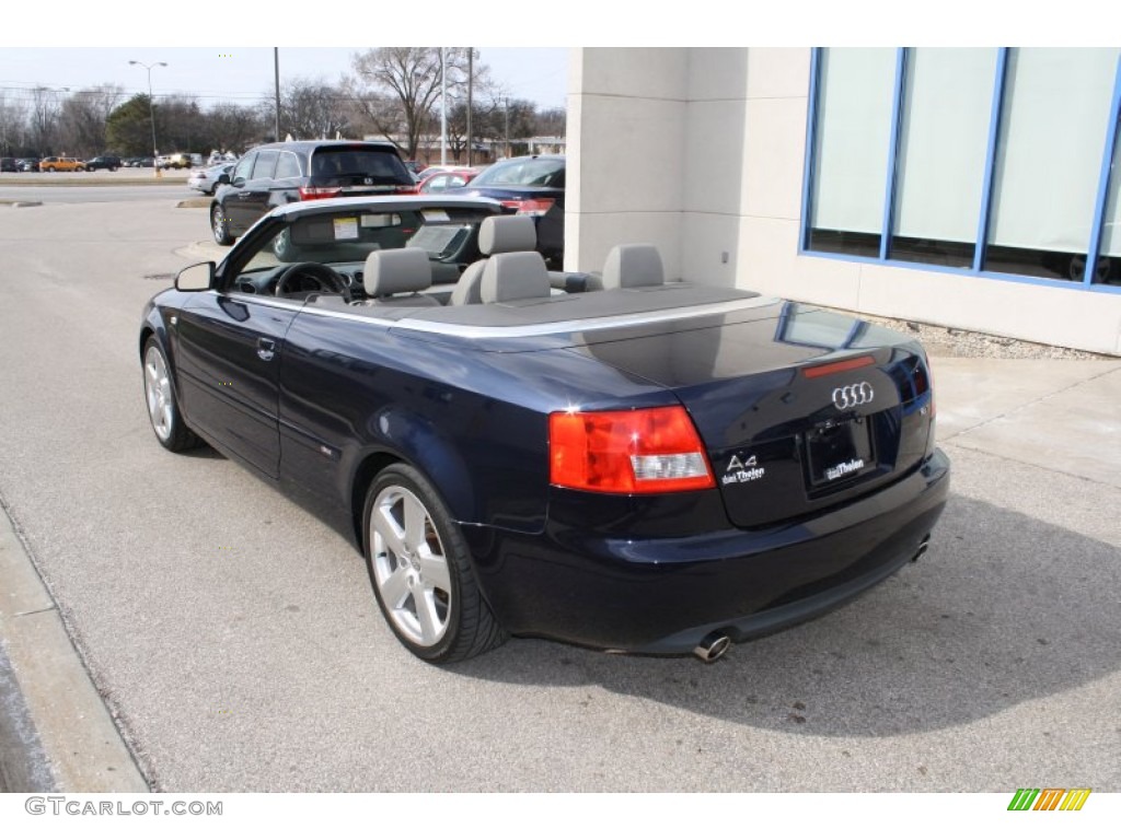 2006 A4 1.8T Cabriolet - Moro Blue Pearl Effect / Platinum photo #6
