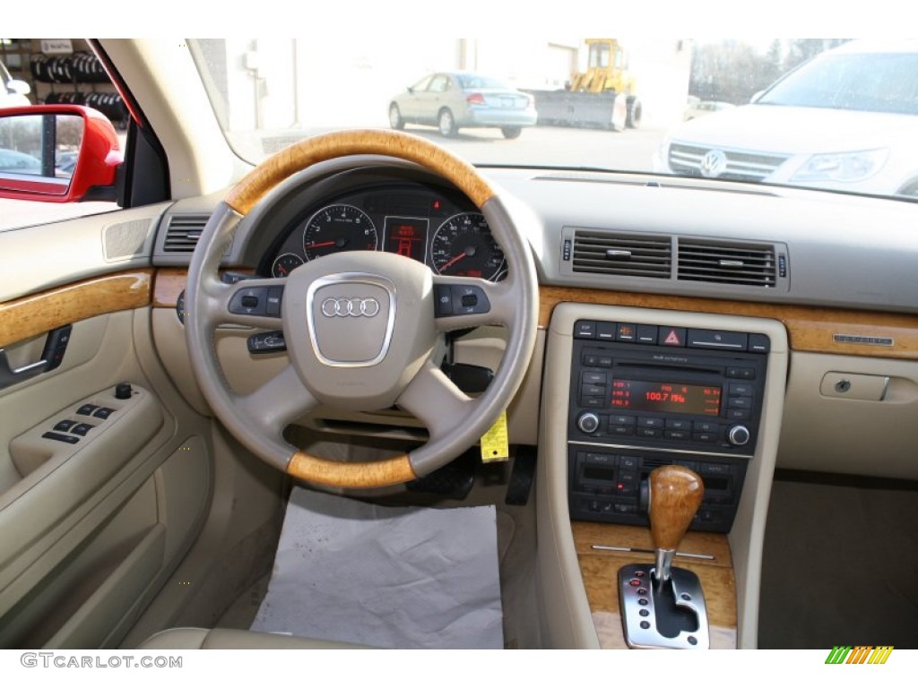 2008 A4 2.0T quattro Sedan - Brilliant Red / Beige photo #8