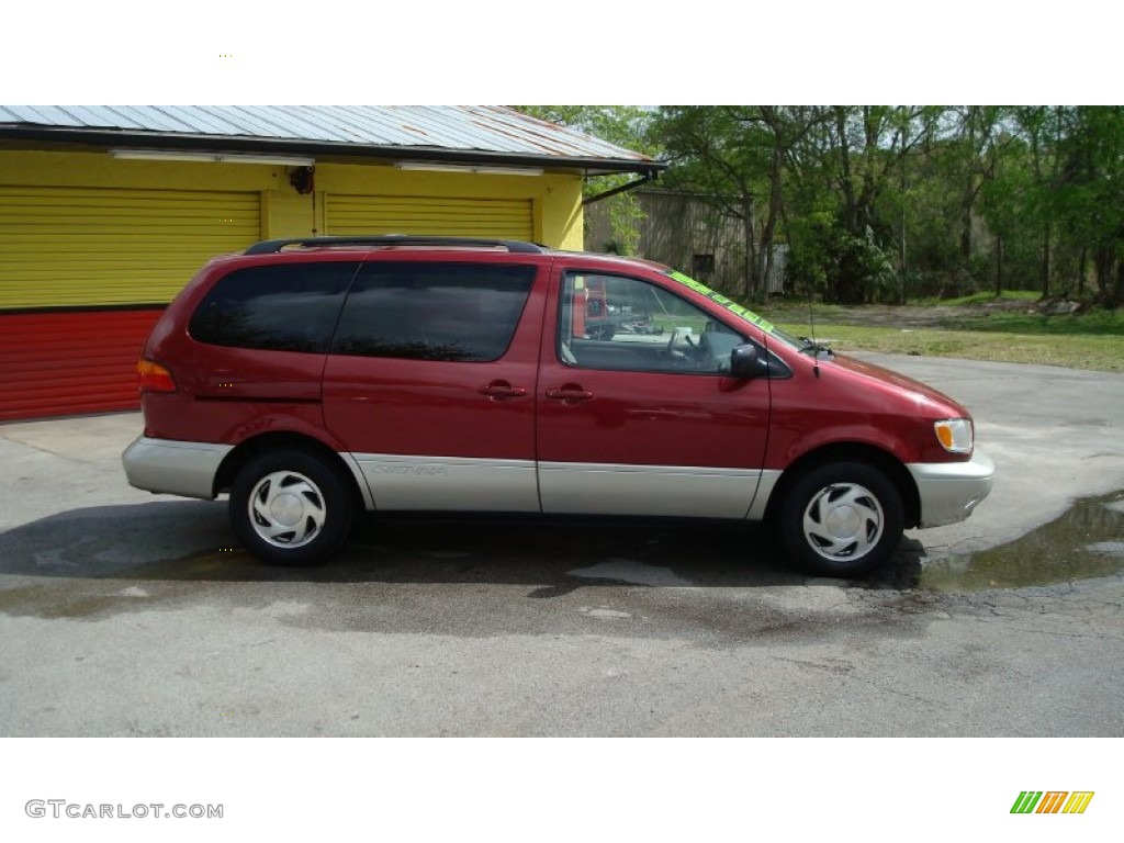 2000 Sienna XLE - Sunfire Red Pearl / Oak photo #2