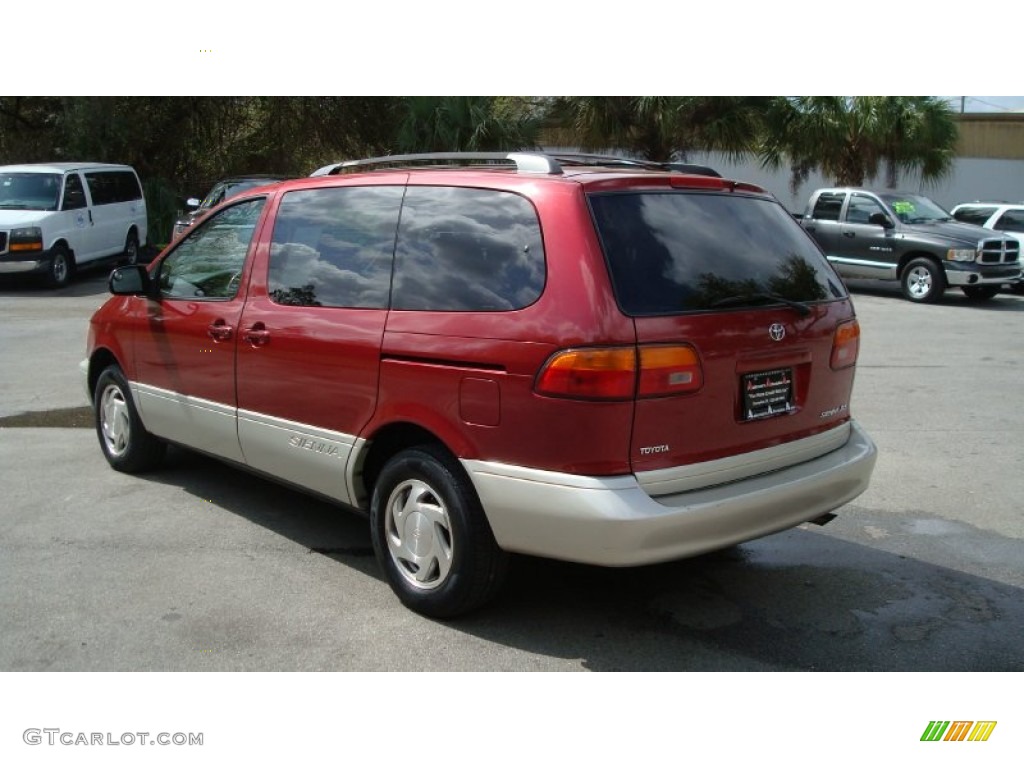 2000 Sienna XLE - Sunfire Red Pearl / Oak photo #5