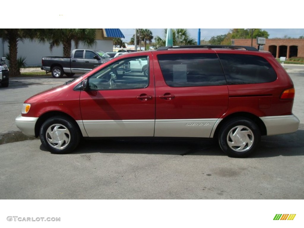2000 Sienna XLE - Sunfire Red Pearl / Oak photo #6