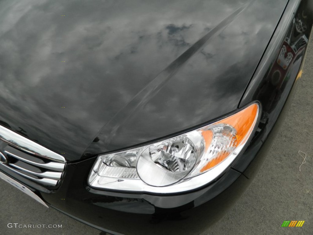 2010 Elantra GLS - Black Noir Pearl / Gray photo #9