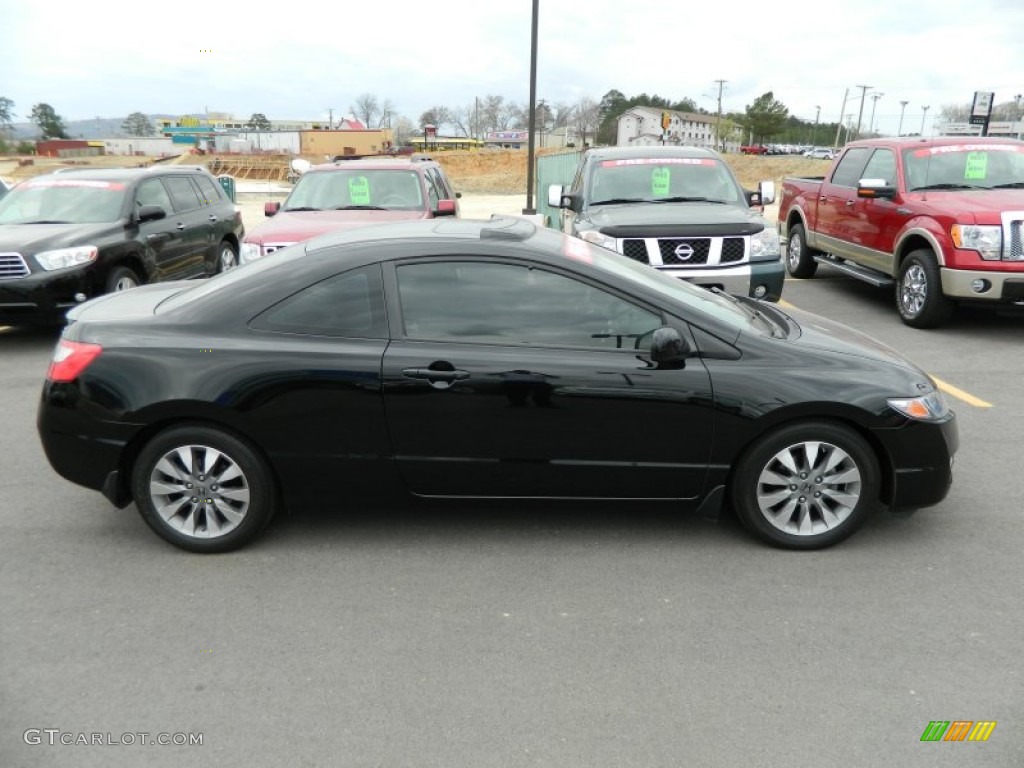 2010 Civic EX Coupe - Crystal Black Pearl / Black photo #6