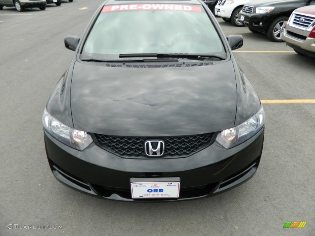 2010 Civic EX Coupe - Crystal Black Pearl / Black photo #8