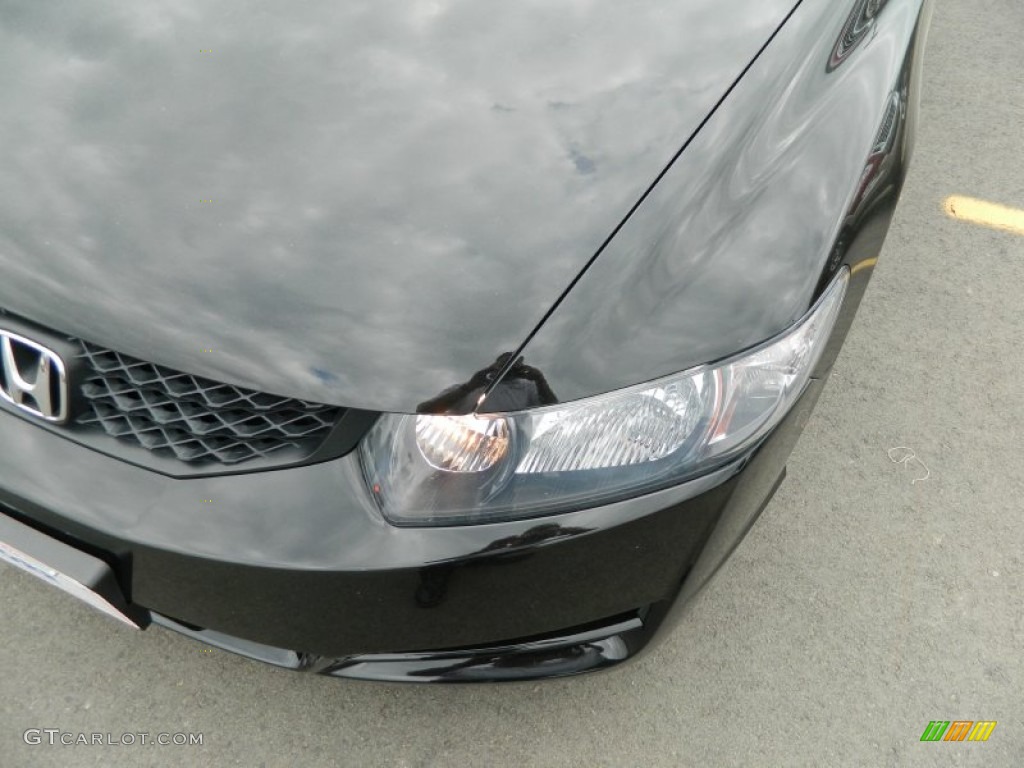 2010 Civic EX Coupe - Crystal Black Pearl / Black photo #9
