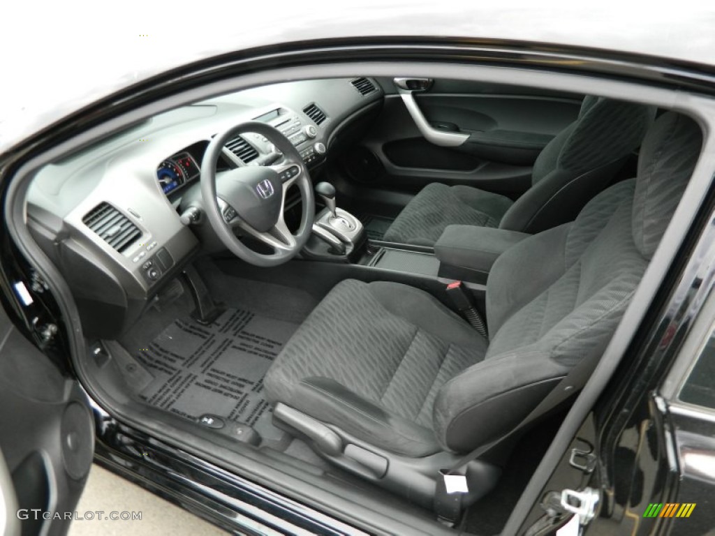 2010 Civic EX Coupe - Crystal Black Pearl / Black photo #11