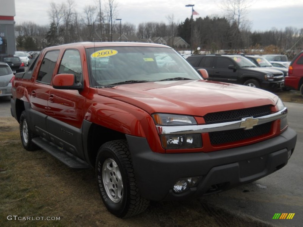 2003 Avalanche 1500 4x4 - Sunset Orange Metallic / Medium Neutral photo #15