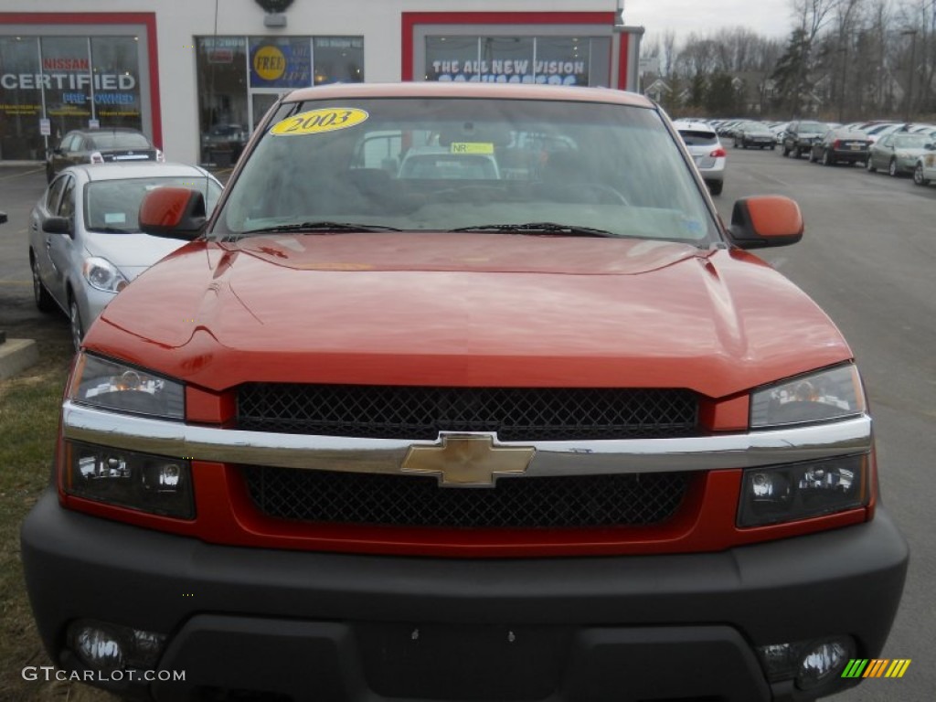 2003 Avalanche 1500 4x4 - Sunset Orange Metallic / Medium Neutral photo #16