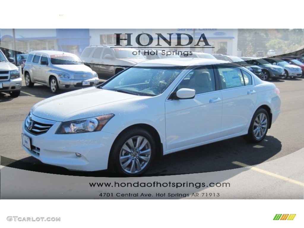 2012 Accord EX-L V6 Sedan - White Orchid Pearl / Ivory photo #1