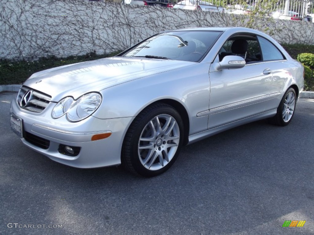 Iridium Silver Metallic 2009 Mercedes-Benz CLK 350 Coupe Exterior Photo #62008896