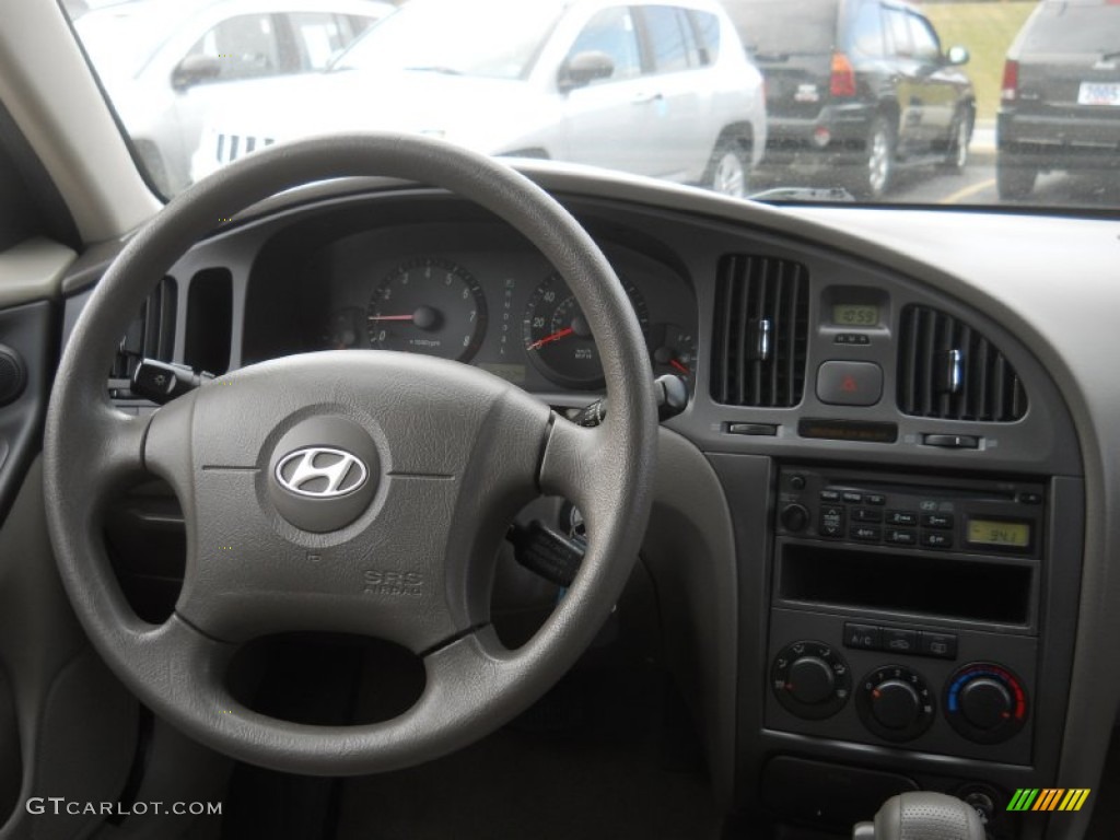 2006 Elantra GLS Sedan - Nordic White / Beige photo #4