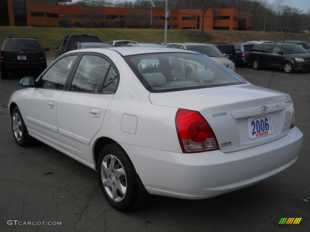 2006 Elantra GLS Sedan - Nordic White / Beige photo #12