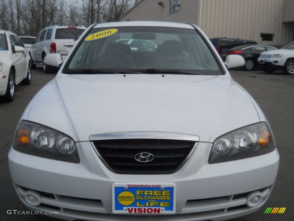 2006 Elantra GLS Sedan - Nordic White / Beige photo #15