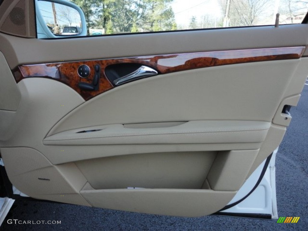 2009 Mercedes-Benz E 350 4Matic Sedan Cashmere Door Panel Photo #62012501