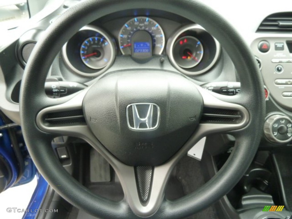 2009 Honda Fit Standard Fit Model Gray Steering Wheel Photo #62012865