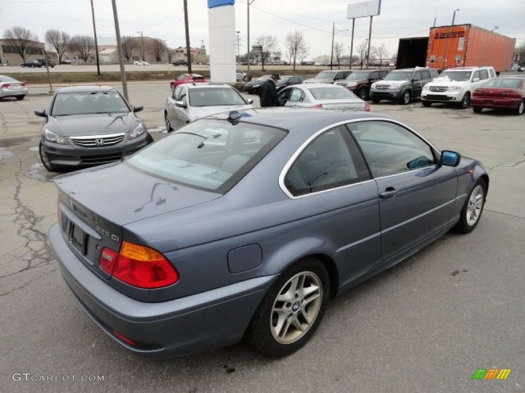 2004 3 Series 325i Coupe - Steel Blue Metallic / Grey photo #5