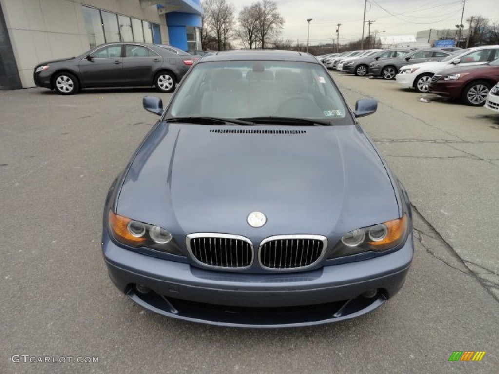 2004 3 Series 325i Coupe - Steel Blue Metallic / Grey photo #8