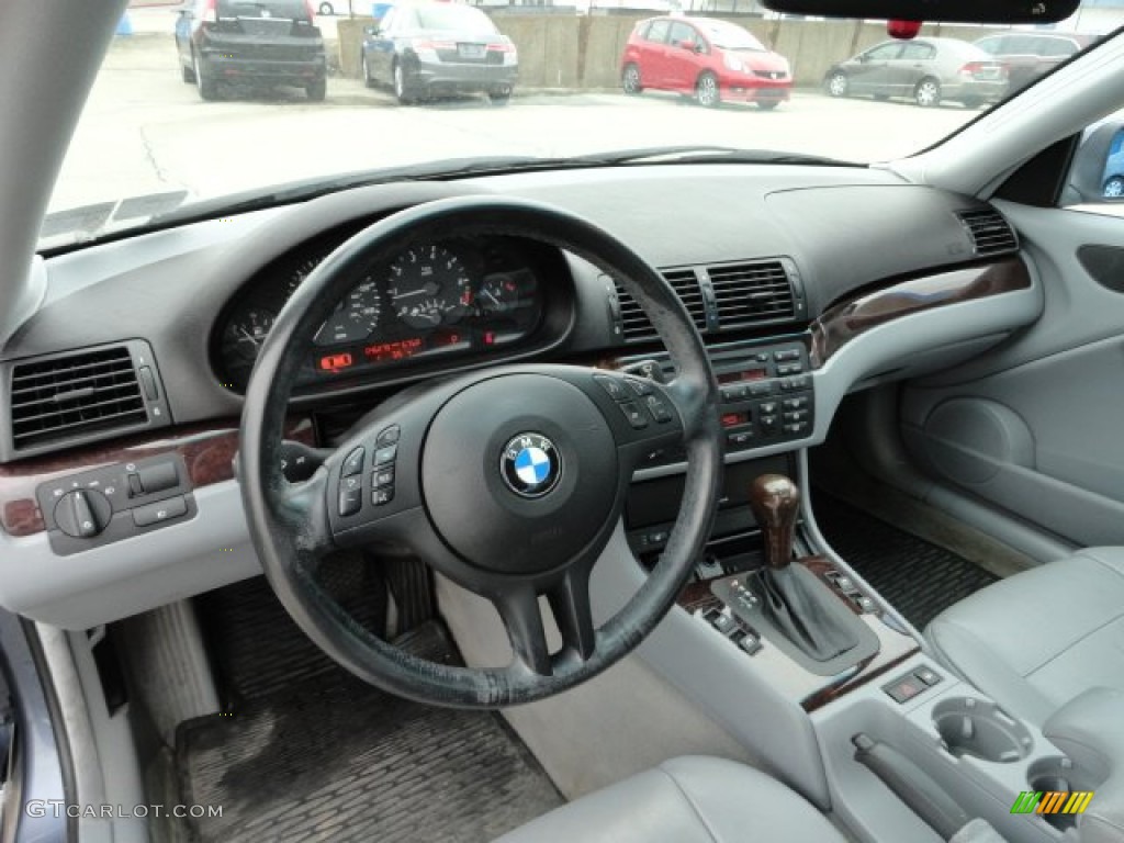 2004 BMW 3 Series 325i Coupe Grey Dashboard Photo #62013489