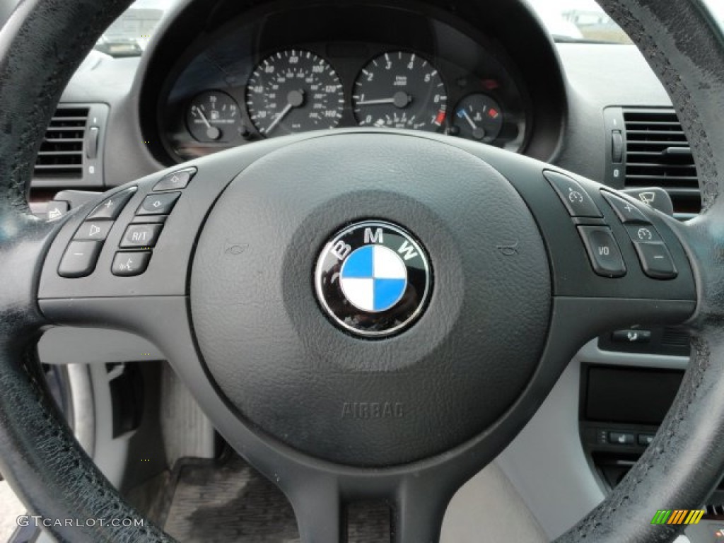 2004 3 Series 325i Coupe - Steel Blue Metallic / Grey photo #17