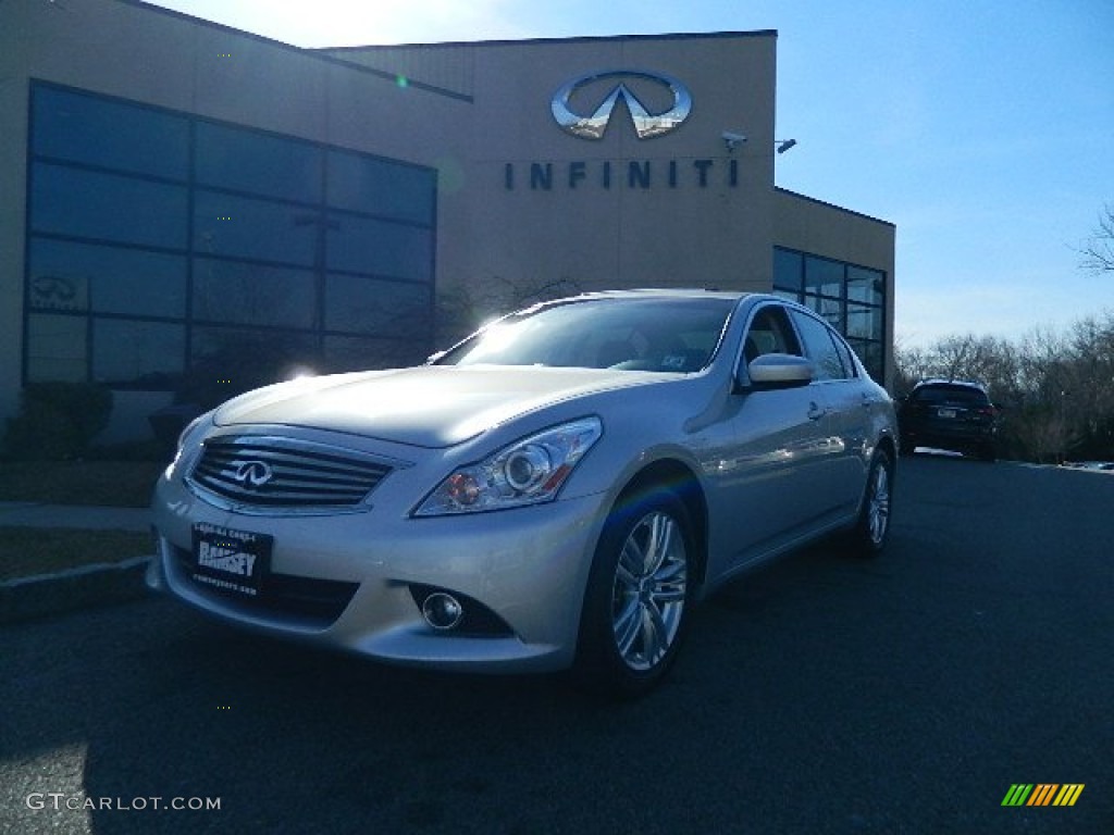 2010 G 37 x AWD Sedan - Liquid Platinum / Graphite photo #1