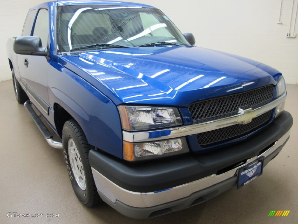 2003 Silverado 1500 LS Extended Cab - Arrival Blue Metallic / Medium Gray photo #1