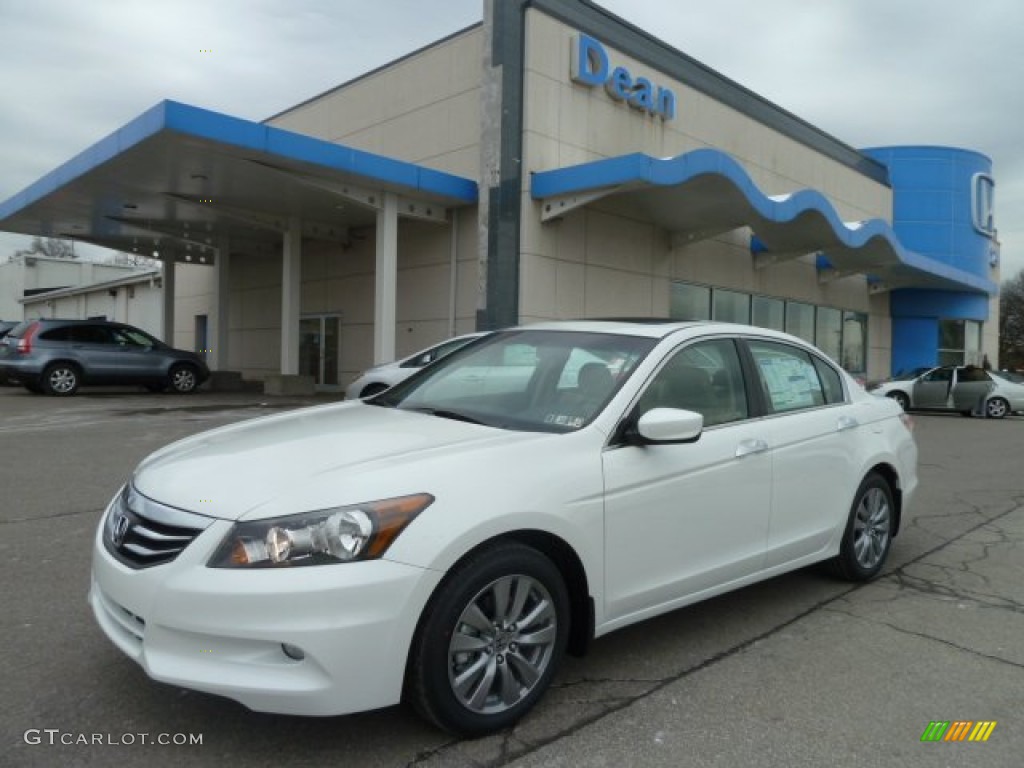 2012 Accord EX-L V6 Sedan - White Orchid Pearl / Ivory photo #1