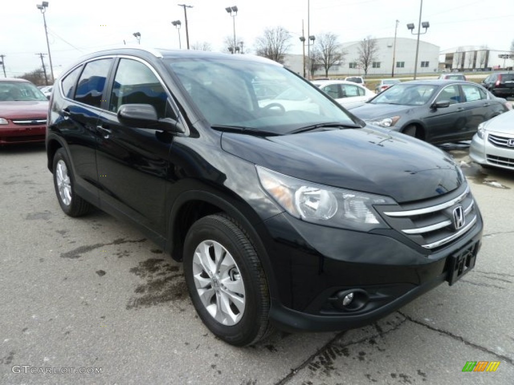 2012 CR-V EX-L 4WD - Crystal Black Pearl / Black photo #7