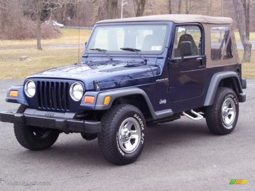 Patriot Blue Pearl 2001 Jeep Wrangler SE 4x4 Exterior Photo #62015091