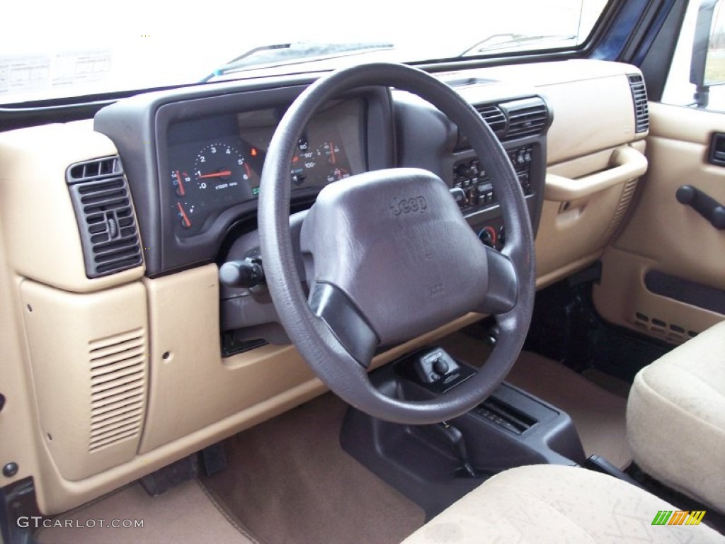 2001 Wrangler SE 4x4 - Patriot Blue Pearl / Camel photo #34