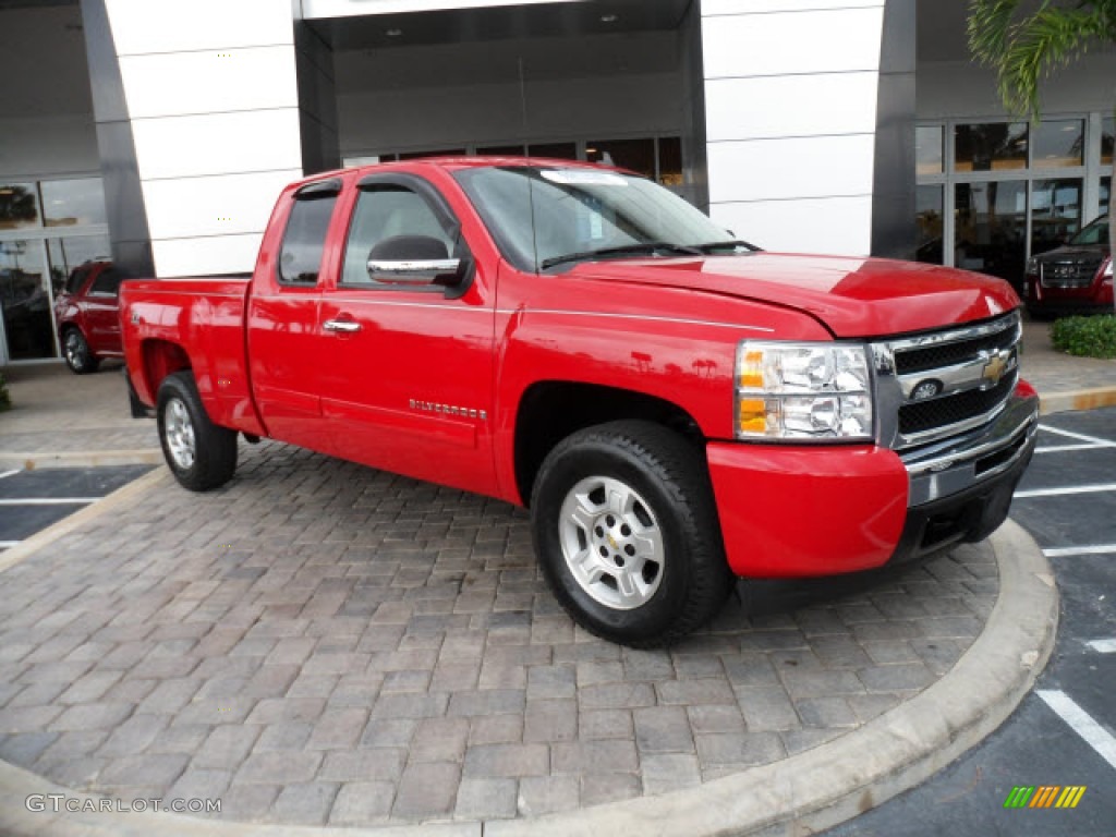 2009 Silverado 1500 LT Extended Cab 4x4 - Victory Red / Light Titanium photo #21