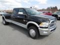 2012 Black Dodge Ram 3500 HD Laramie Crew Cab 4x4 Dually  photo #2