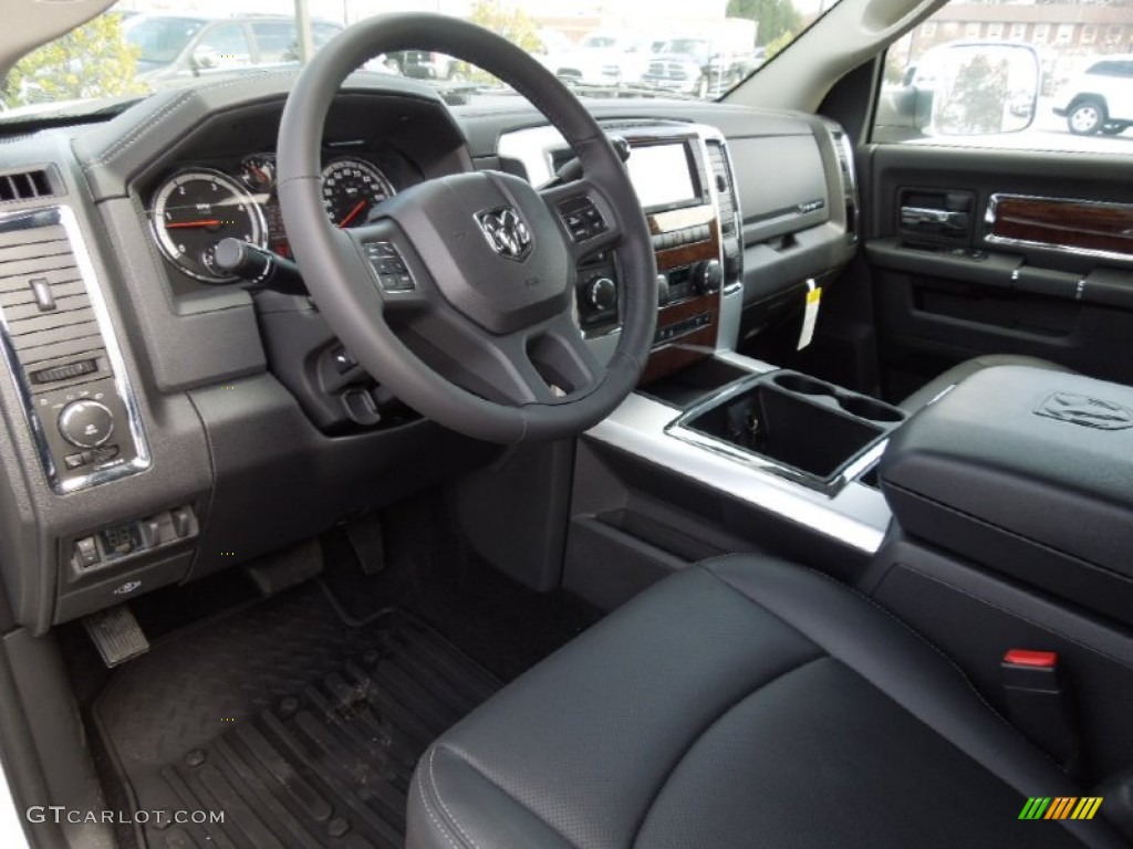 Dark Slate Interior 2012 Dodge Ram 3500 HD Laramie Crew Cab 4x4 Dually Photo #62018490