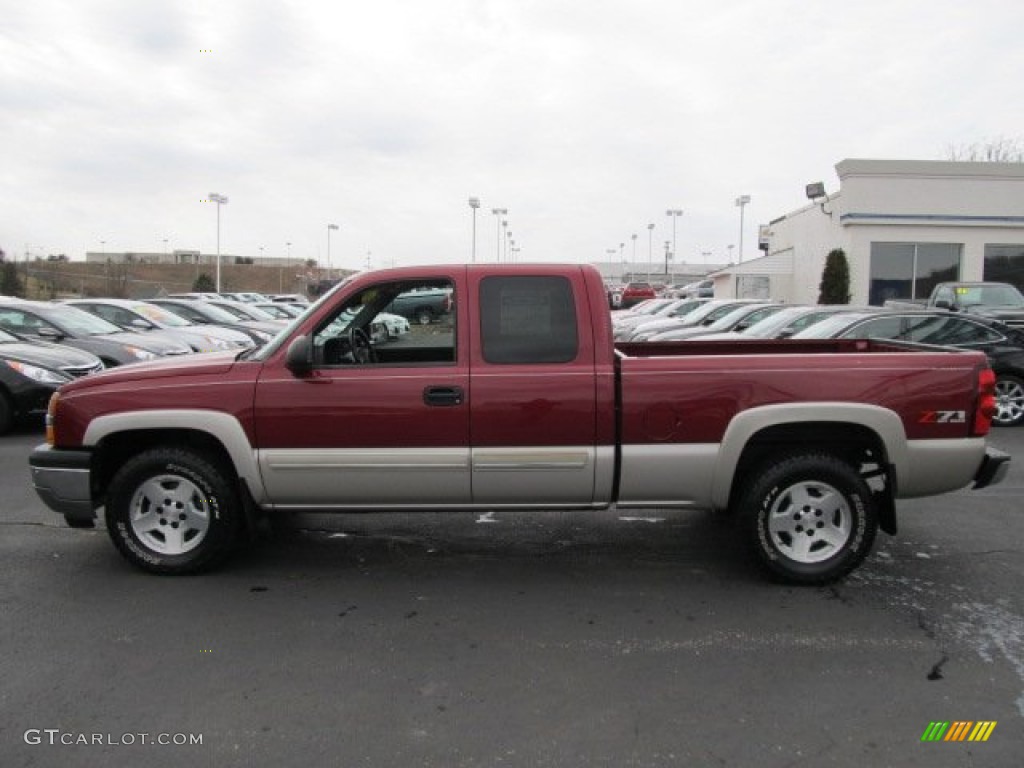 2005 Silverado 1500 Z71 Extended Cab 4x4 - Sport Red Metallic / Dark Charcoal photo #7