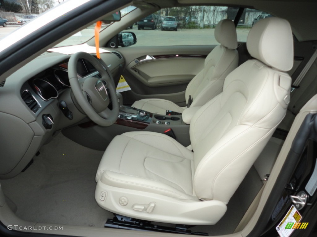 2012 A5 2.0T Cabriolet - Brilliant Black / Cardamom Beige photo #5