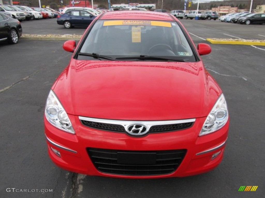 2009 Elantra Touring - Chilipepper Red / Black photo #4